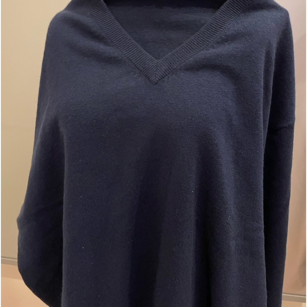 Unisex navy cashmere v neck